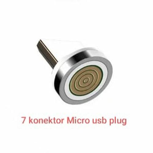 Foto Produk Plug only 7 pin 3A fast charging magnetic plug kepala casan magnet - 7pin micro plug dari taurus88olshop