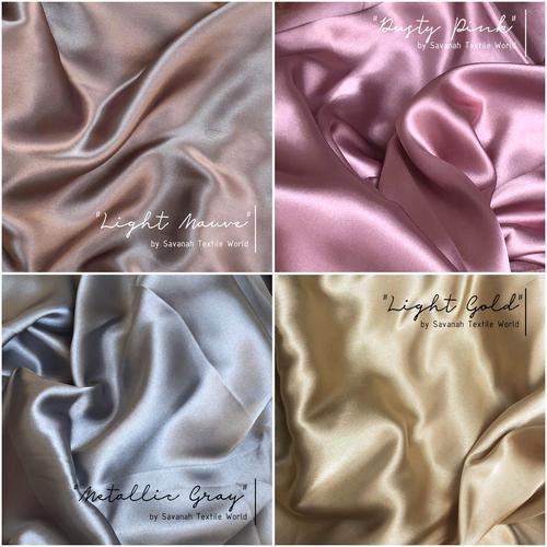 Foto Produk Kain SATIN SILK/ SATEEN SUTRA MAXMARA premium 0.5 meter edisi PASTEL dari Savanah Textile