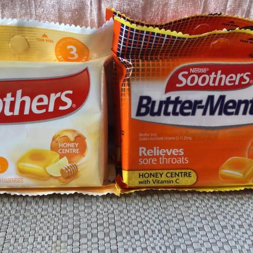 Jual Nestle Soothers butter menthol 3 Stickpacks x10 lozenges Kota
