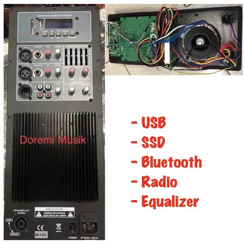 Jual power kit speaker aktif 2 way usb audio seven 800watt original