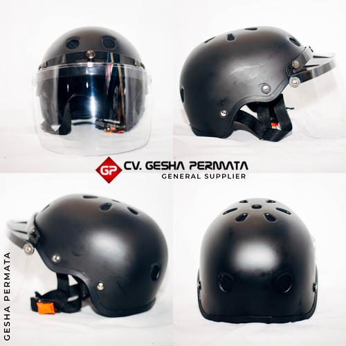 Foto Produk Helm Sepeda Faceshield Hitam Doff | Helm sepeda Hitam Doff dari Gesha Permata