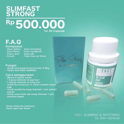 Foto Produk Slimfast Strong By Steviagnecya Obat Diet Herbal 30caps dari French Toast