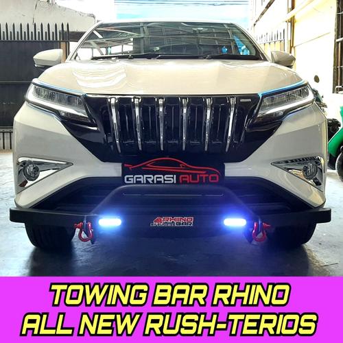Foto Produk Tanduk depan Towing Bumper guard Rhino With DRL All New Rush / Terios dari GarasiAuto
