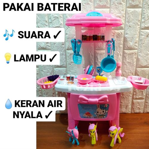 Foto Produk Mainan Anak Kitchen Set Little Pony Ukuran Besar Masak Masakan Anak - PAKAI BATERAI dari KEZIA-95