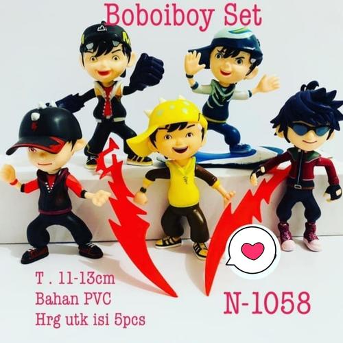 Foto Produk Figure Boboiboy 1 set isi 6 pcs / Topper Kue Cake Boboiboy dari R&M Toys