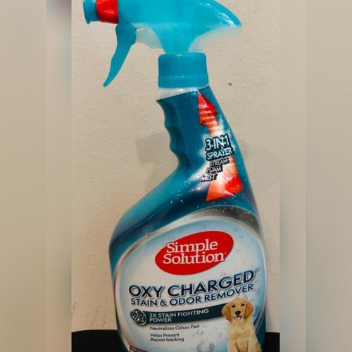simple solution oxy charged stain and odor remover