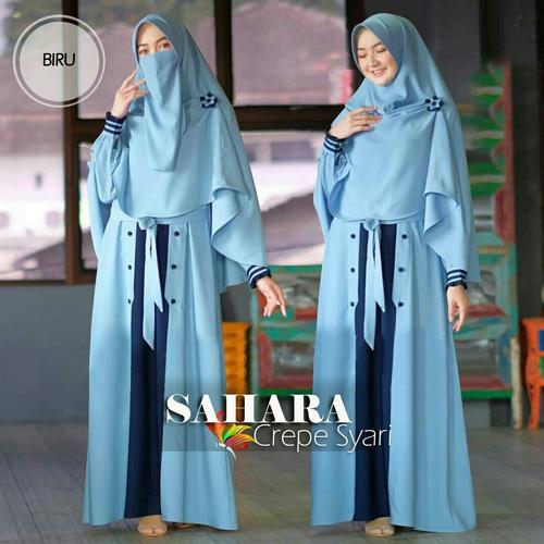 Foto Produk Syari Sahara Cadar Biru Crepe dari HER'Z SHOP