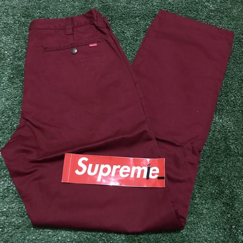 Jual SUPREME WORK PANTS RED - Kota 