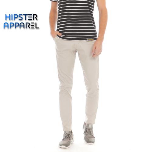 Foto Produk HIPSTER celana chino panjang pria warna light khaki - M dari Hipster Official
