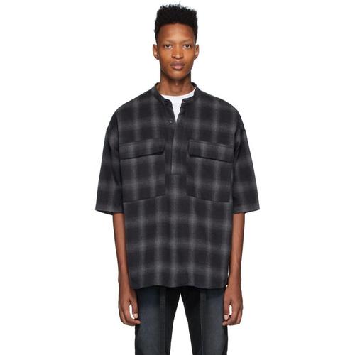 Jual Fear Of God Black Flannel Shirts 