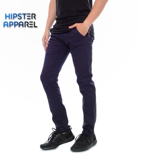 Foto Produk Hipster celana panjang chino warna navy - Navy, S dari Hipster Official