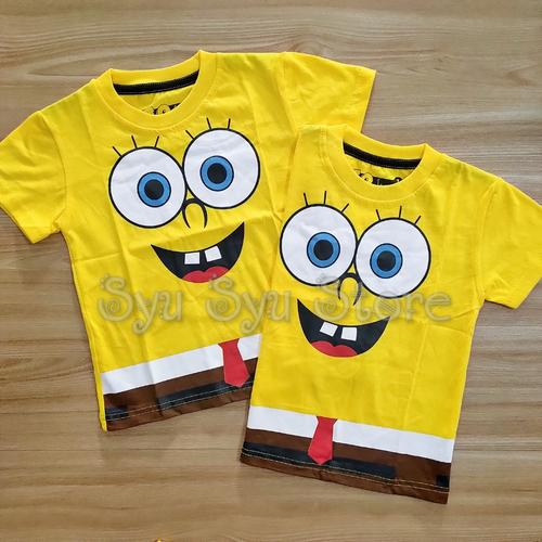 Foto Produk Baju Atasan Kaos Anak Laki Laki Cowok Spongebob Sponge Bob Body Kuning - Ukuran Usia 1 dari Syu Syu Store
