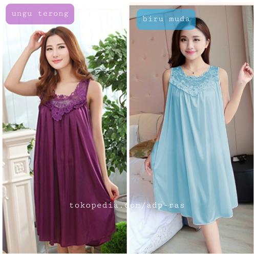 Foto Produk Big Size Lingerie Baju Tidur Daster Sexy Satin Fit to XXL dari ADP-RAS