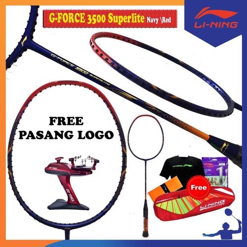 Foto Produk Raket Badminton LINING SUPERLITE G-FORCE 3500 SET KOMPLIT+LOGO dari Hebohstore