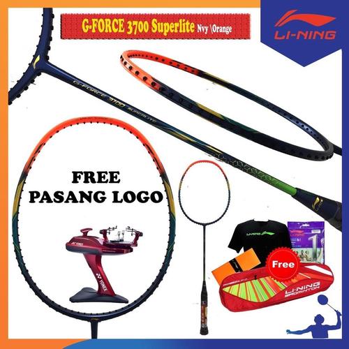 Foto Produk Raket Badminton LINING SUPERLITE G-FORCE 3700+Komplit set+sablon LOGO dari Hebohstore