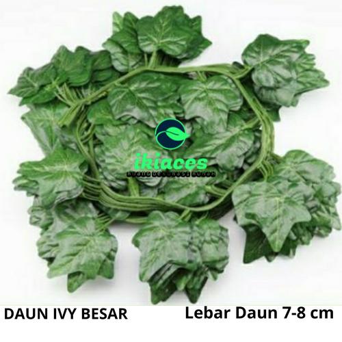 Foto Produk DAUN RAMBAT IVY JUMBO DAUN PLASTIK DAUN ARTIFICIAL BUNGA PLASTIK MURAH - 1 Meter dari ikiaces