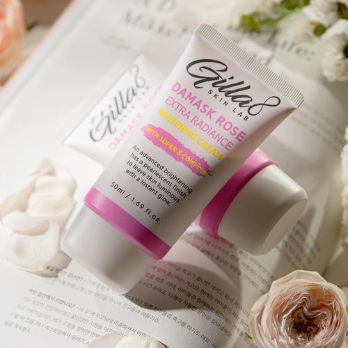 cara pakai gilla8 damask rose extra radiance whitening cream