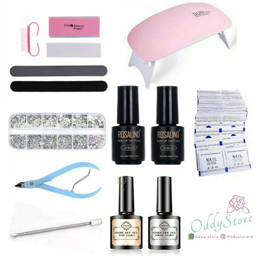 Foto Produk Paket Nail Art UV Gel Set Lengkap Kutek Lampu UV Manicure Pedicure dari Oddy Store