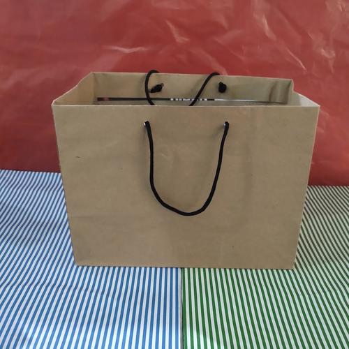 Foto Produk tas kertas (paper bag)tas brownies uk m lbr 13cm panjang 25cm dari sari plastik ll
