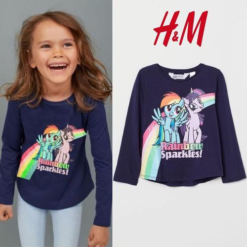 Foto Produk Baju anak kaos lengan panjang branded H&M navy little pony 1-8 T - 1-2 T dari Galeri Ona