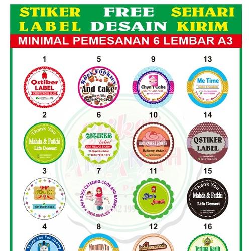 Jual Stiker Label Makanan Minuman Cutting Free Design Kota Bekasi Sticker Amanah Label Tokopedia