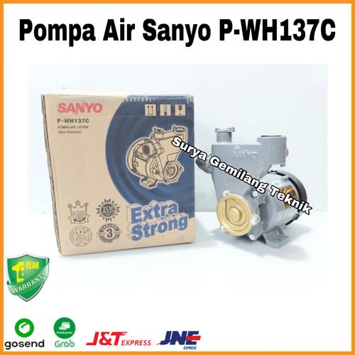 Foto Produk Pompa Air Sanyo P-WH137C Pompa Air Sanyo 125Watt PWH137C Non Otomatis dari SURYA GEMILANG TEKNIK