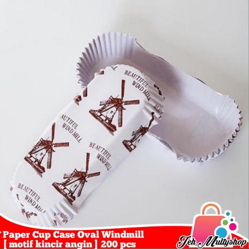 Jual Paper cup case OVAL / kap roti (windmill) | 1 roll isi 200 pcs ...