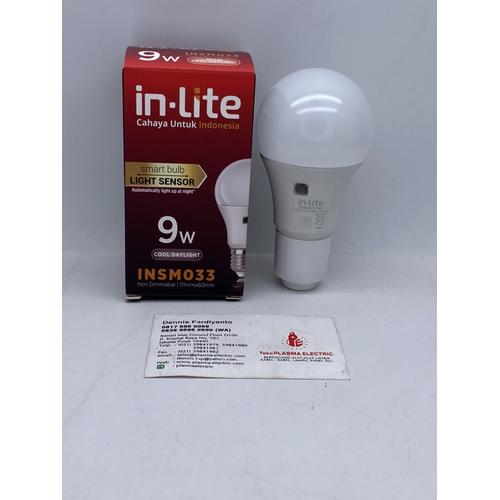 Gambar LAMPU LED SENSOR CAHAYA 9W 9 W 9WATT 9 WATT INLITE IN-LITE dari Plasma electric undefined Tokopedia
