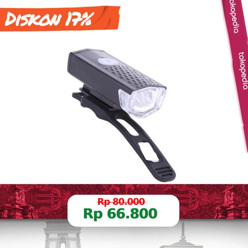 Foto Produk Lampu Led Depan Sepeda 300 LUMENS Rechargeable Anti Air & SUPER TERANG dari SR Bikes