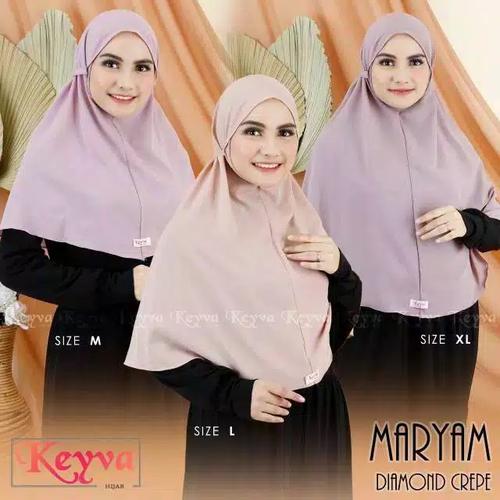 Gambar Bergo Maryam diamond crepe size L ori Keyva hijab dari CAPPAL undefined Tokopedia