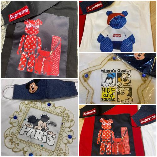 Jual T-SHIRT SUPREME, MICKEY, GOOFY 