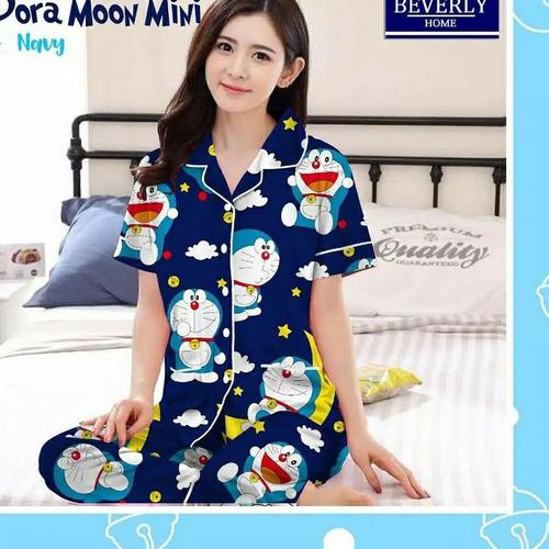 Foto Produk blinqshop baju tidur piyama CP DORA STAR - navy dari BLINQ SHOP