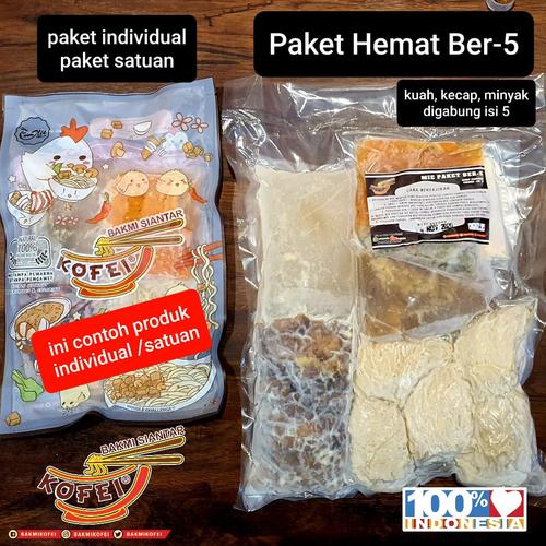 Foto Produk Paket Hemat ber-5 Bakmi Ayam Jamur Kofei Frozen (NON-HALAL) dari Bakmi Kofei