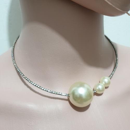 Jual Pearls Choker Necklace/Kalung 
