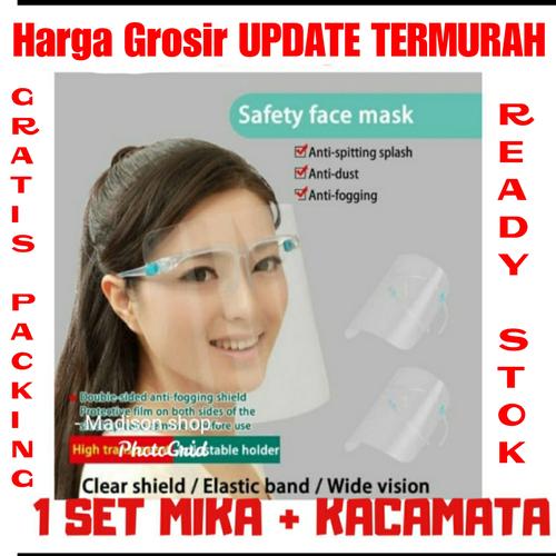 Foto Produk Faceshield Kacamata Face Shield Nagita Murah Grosir Masker Anti Virus - Satu Set dari MadisonShop