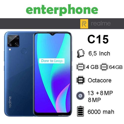 Foto Produk REALME C15 4/64 RAM 4GB ROM 64GB GARANSI RESMI - silver dari enterphone2