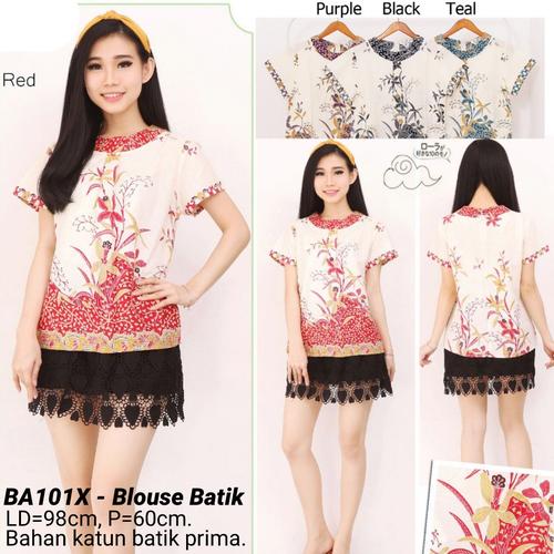 Foto Produk BLOUSE NADIN BATIK CANTIK MODERN ATASAN CEWEK BAJU WANITA CANTIK MURAH - Black dari Ace Sakura Fashion