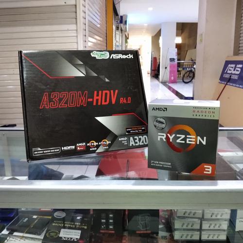 Jual Amd Ryzen 3 2200G/Motherboard Asrock A320MHDV Ryzen 3 3200G