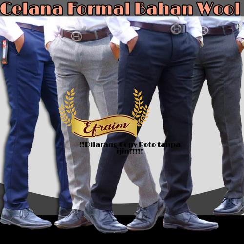 Foto Produk CELANA FORMAL CELANA BAHAN SLIMFIT - Hitam, 27 dari Efraim-OS