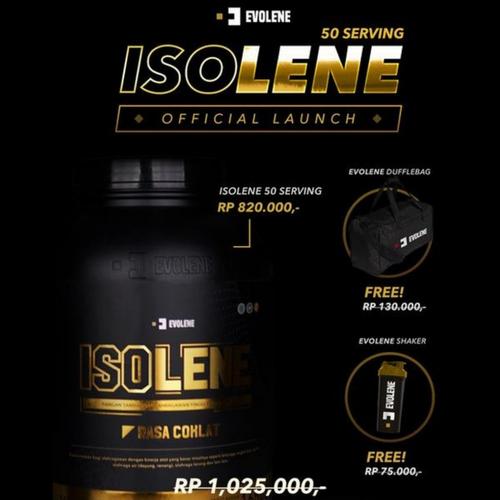 Foto Produk EVOLENE ISOLENE 50SERVING /ISOLENE WHEY ISOLATE 50 SERVING BPOM& HALAL dari original.suplemen