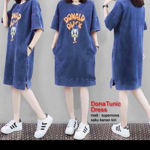 Foto Produk TJ 63202 BAJU DONA TUNIK DRESS - Biru, XL dari TariJon shop