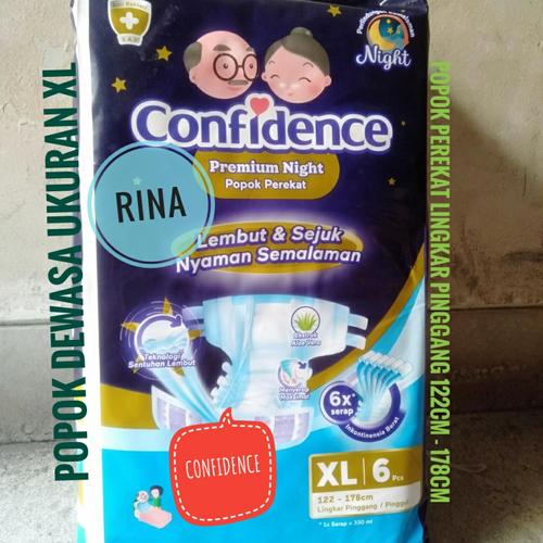 Foto Produk Confidence Popok Dewasa XL PEREKAT LP 122cm - 178cm isi 6 dari Rina