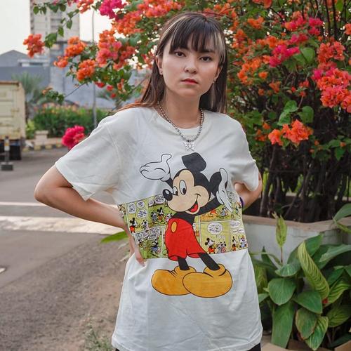 Foto Produk KAOS LCC KAOS TIKUS KAOS COUPLE Pasangan baju wanita kaos atasan - Krem, Allsize M dari yulius86