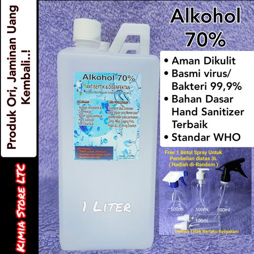 Foto Produk Alkohol 70% 1 Liter, 96% 1 Liter ( murni ) Harga grosiran - 70 Persen dari Kimia Store..!