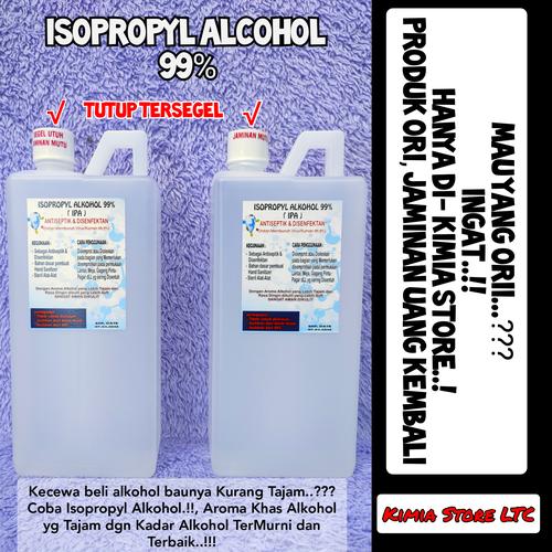 Foto Produk Alkohol Isopropyl 99% 1 Liter, Alkohol Medis terMurni dan Terbaik dari Kimia Store..!