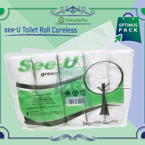 Gambar See U Bathroom/Toilet Tissue/Tisu Coreless tanpa tulang karton 10 roll dari Optimus_Store undefined Tokopedia