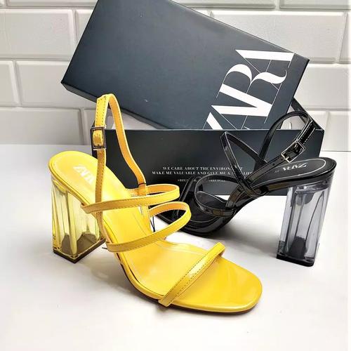 zara yellow heels