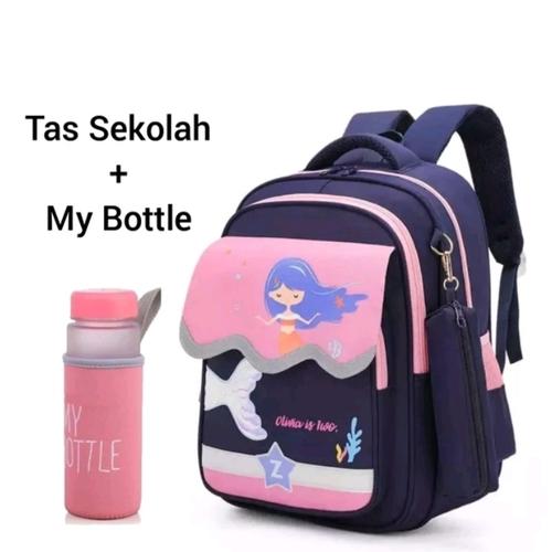 Foto Produk Tas Anak Perempuan Tas Wanita Tas Sekolah PAUD TK SD Tas Puteri Duyung - Kombinasi Pink dari KebunKoe