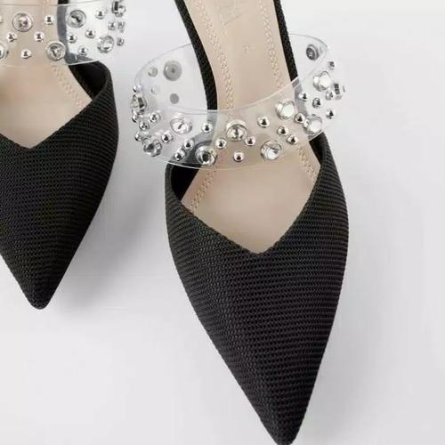 Jual Zara Taiga diamond Strap Mule 