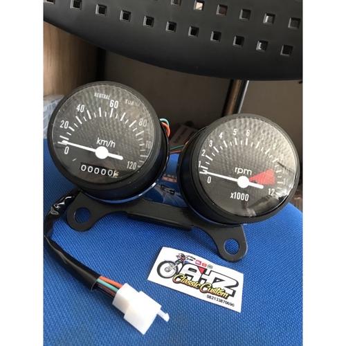 Foto Produk Speedometer spedo meter cb 125 speedo set rpm cb 100 cb 125 import bag dari AHZ Classic Custom